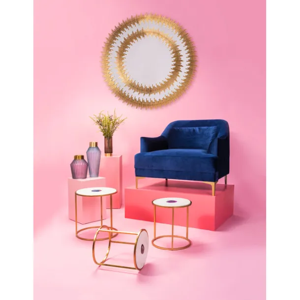 mirror_solare_gold_cm_2.webp Outlet KARE Design Mirror Solare Gold Ø132cm