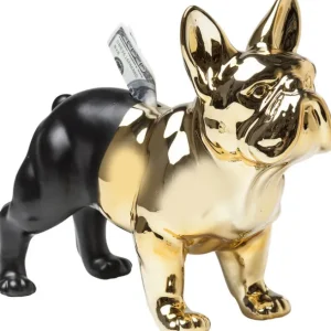 Outlet KARE Design Money Box Bulldog Gold-Black
