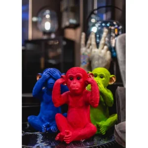 Sale KARE Design Money Box Monkey Mizaru Blue