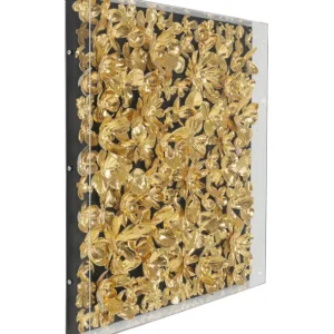 Sale KARE Design Object Picture Gold Flower 60x60cm