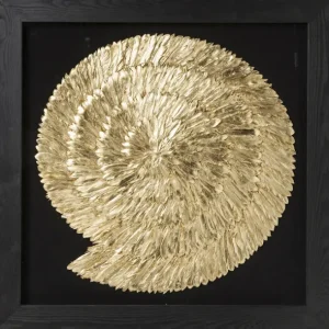 Online KARE Design Object Picture Golden Snail 120x120cm