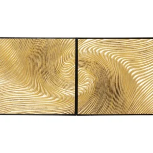 Online KARE Design Object Picture Wave Gold (2/Set)
