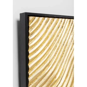 Online KARE Design Object Picture Wave Gold (2/Set)