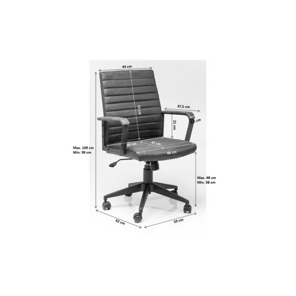office_chair_labora_brown_7.webp Hot KARE Design Office Chair Labora Brown