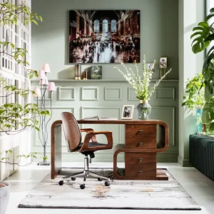 New KARE Design Office Chair Patron Walnut
