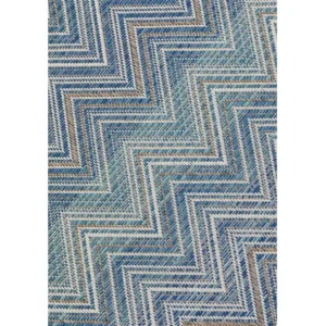 Fashion KARE Design Outdoor Carpet Zigzag Blue 230x330cm