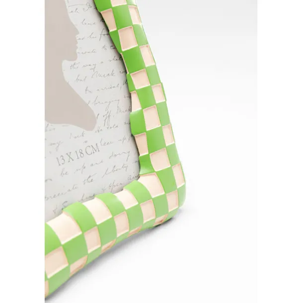 picture_frame_checker_gre_4.webp Discount KARE Design Picture Frame Checker Green 13x18cm