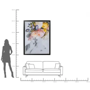 Clearance KARE Design Picture Frame Flower Lady Pastel 117x154cm