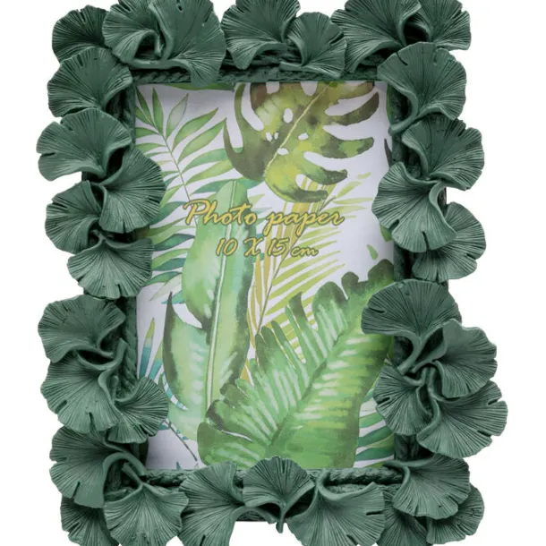 picture_frame_ginkgo_leaf_0.webp Online KARE Design Picture Frame Ginkgo Leaf Green 17x20cm