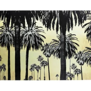 Outlet KARE Design Picture Glass Metallic Palms 180x120cm