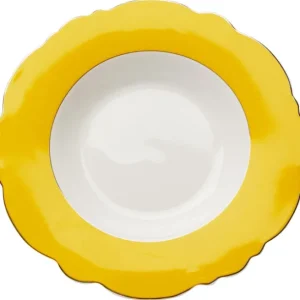 Sale KARE Design Plate Deep Harlequin Yellow Ø23cm