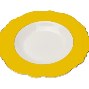 Sale KARE Design Plate Deep Harlequin Yellow Ø23cm
