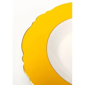 Sale KARE Design Plate Deep Harlequin Yellow Ø23cm