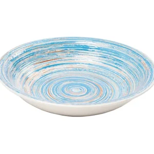 Online KARE Design Plate Deep Swirl Blue Ø21cm
