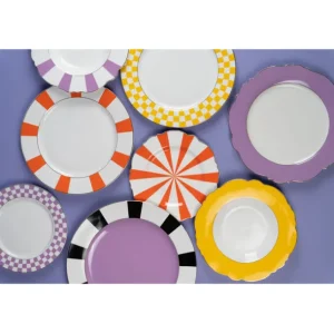 Outlet KARE Design Plate Harlequin Orange Ø27cm