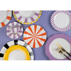 Best KARE Design Plate Harlequin Orange Ø22cm