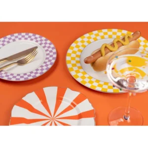 Best KARE Design Plate Harlequin Orange Ø22cm