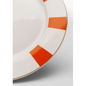 Outlet KARE Design Plate Harlequin Orange Ø27cm