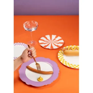 Fashion KARE Design Plate Harlequin Purple Ø27cm