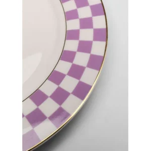 Hot KARE Design Plate Harlequin Purple Ø21cm