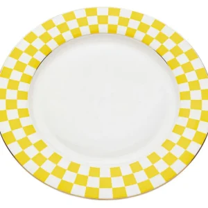 Online KARE Design Plate Harlequin Yellow Ø27cm