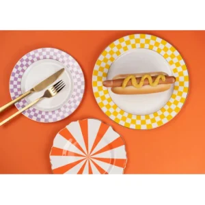 Online KARE Design Plate Harlequin Yellow Ø27cm