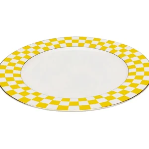 Online KARE Design Plate Harlequin Yellow Ø27cm