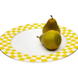 Online KARE Design Plate Harlequin Yellow Ø27cm