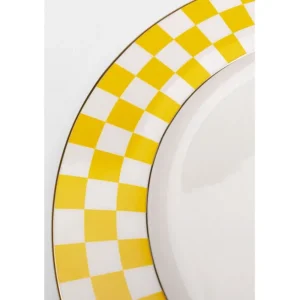 Online KARE Design Plate Harlequin Yellow Ø27cm