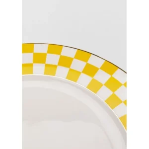 Online KARE Design Plate Harlequin Yellow Ø27cm