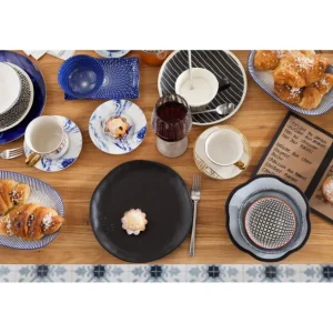 Hot KARE Design Plate Organic Black Ø26cm