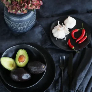 Discount KARE Design Plate Organic Black Ø20cm