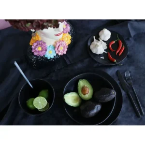 Hot KARE Design Plate Organic Black Ø26cm