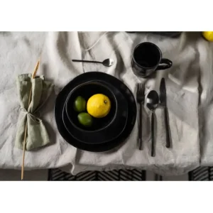Discount KARE Design Plate Organic Black Ø20cm
