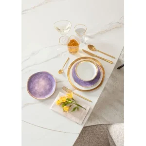 Clearance KARE Design Plate Shirley Violet Ø21cm