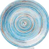 Hot KARE Design Plate Swirl Blue Ø27cm