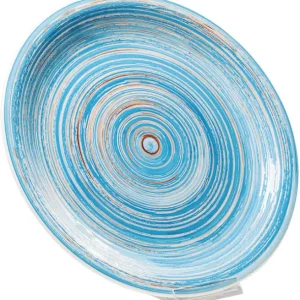 Hot KARE Design Plate Swirl Blue Ø27cm