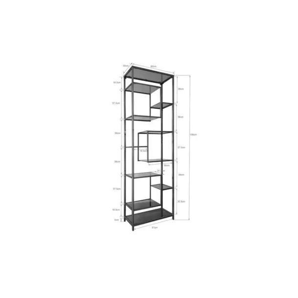 shelf_loft_black_xcm_7-2.webp Discount KARE Design Shelf Loft Black 60x195cm
