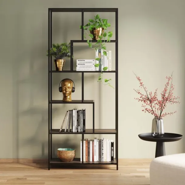 shelf_loftie_black_xcm_1-1.webp Clearance KARE Design Shelf Loftie Black 77x185cm