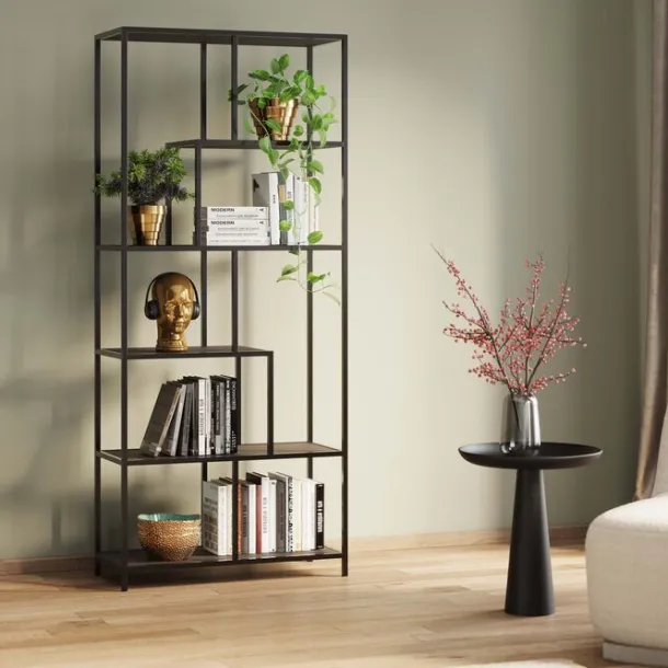 shelf_loftie_black_xcm_2-1.webp Clearance KARE Design Shelf Loftie Black 77x185cm