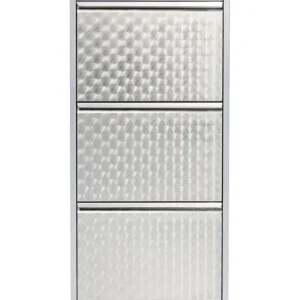 Outlet KARE Design Shoe Container Caruso 3 Silver brushed (MO)