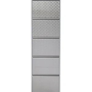 Best KARE Design Shoe Container Caruso 5 Silver brushed (MO)
