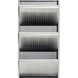 Outlet KARE Design Shoe Container Caruso 3 Silver brushed (MO)