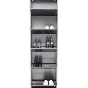 Best KARE Design Shoe Container Caruso 5 Silver brushed (MO)