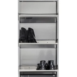 New KARE Design Shoe Container Caruso 3 Silver brushed