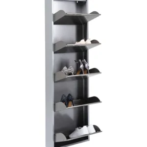 Outlet KARE Design Shoe Container Caruso 5 Silver brushed