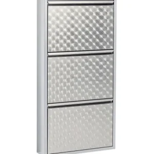 New KARE Design Shoe Container Caruso 3 Silver brushed