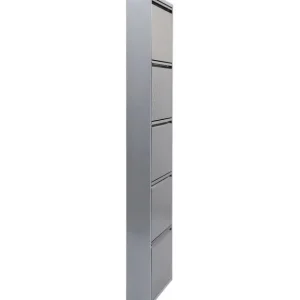 Best KARE Design Shoe Container Caruso 5 Silver brushed (MO)