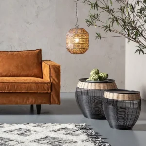 Best KARE Design Side Table African Drums (2/Set)