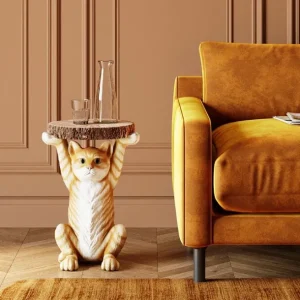 New KARE Design Side Table Animal Ms Cat Ø33cm